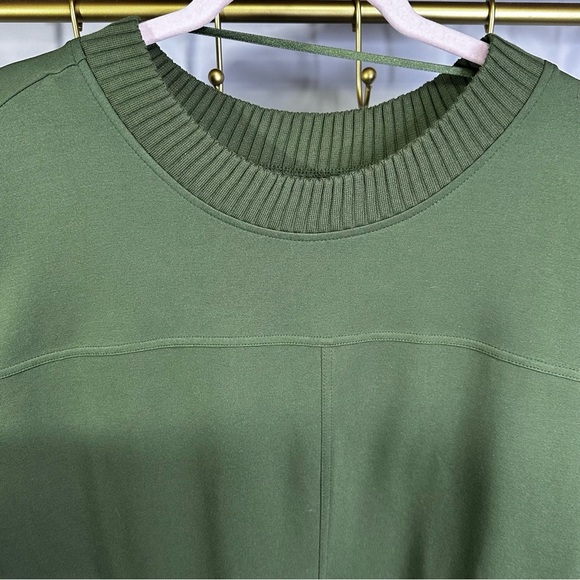 Chic Olive Green Knit Dress - Picture 4 of 6